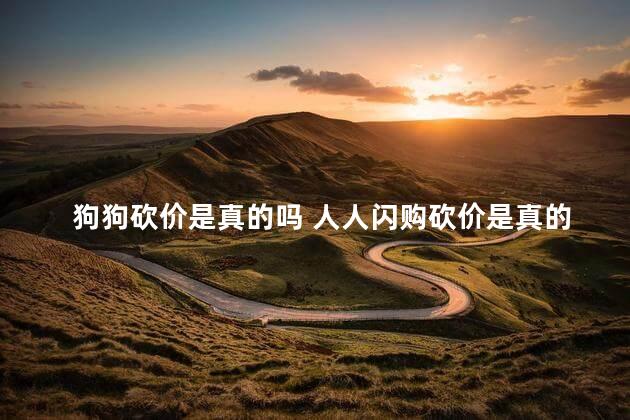 狗狗砍价是真的吗 人人闪购砍价是真的吗